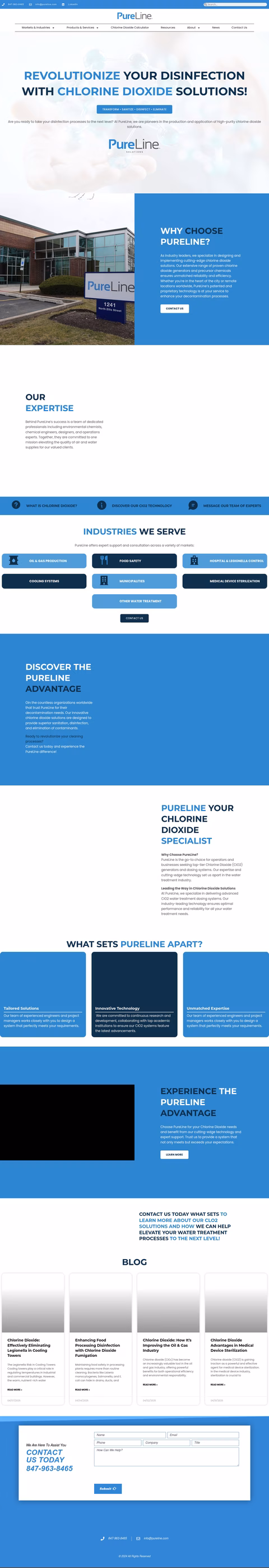 Pureline-Treatment-Systems Homepage 1440px