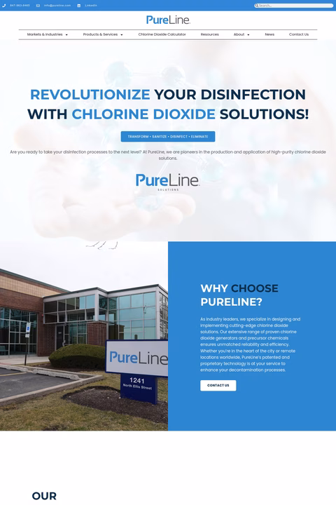 Pureline-Treatment-Systems Homepage 1440px