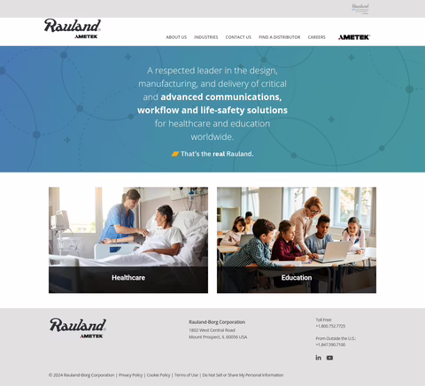 Rauland Homepage 1440px