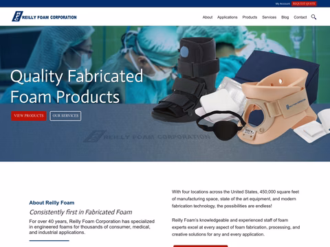 Reilly-Foam-Corporation Homepage 1440px