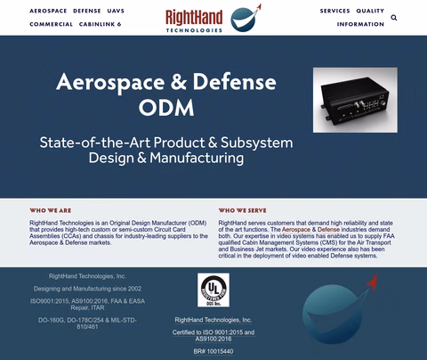 Right-Hand-Technologies Homepage 1440px