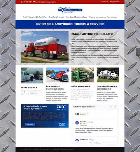 Rocket-Supply Homepage 1440px