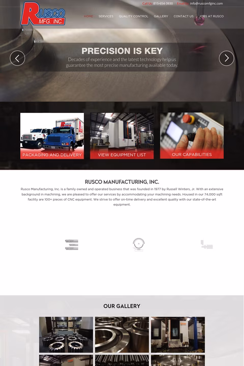 Rusco-Manufacturing Homepage 1440px