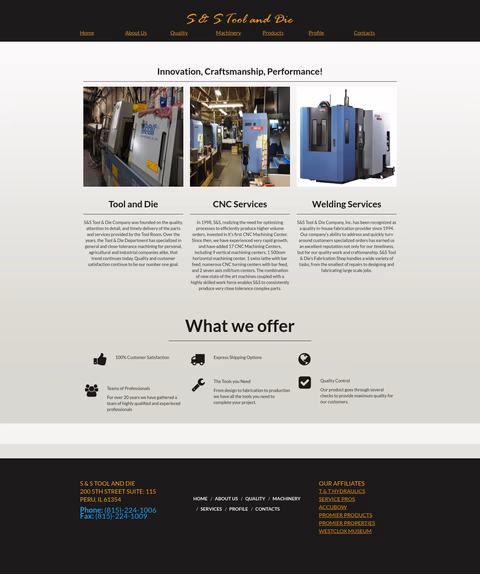 S-S-Tool-Die-Co Homepage 1440px