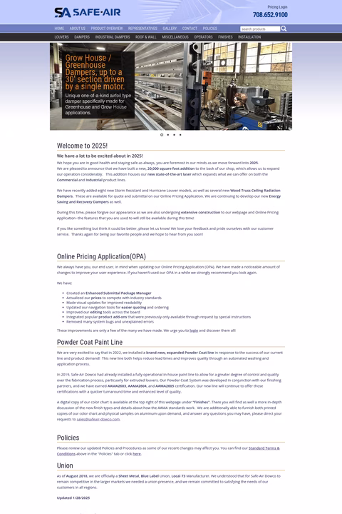 Safe-Air Homepage 1440px