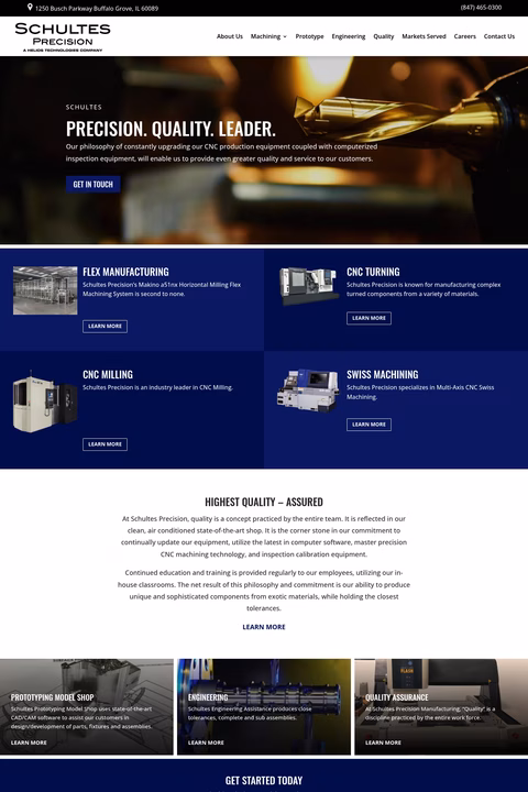 Schultes-Precision-Manufacturing Homepage 1440px