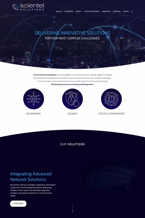 Scientel-Solutions Homepage 1440px