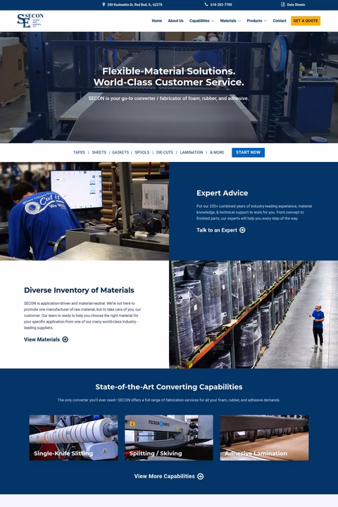 Secon-Inc Homepage 1440px