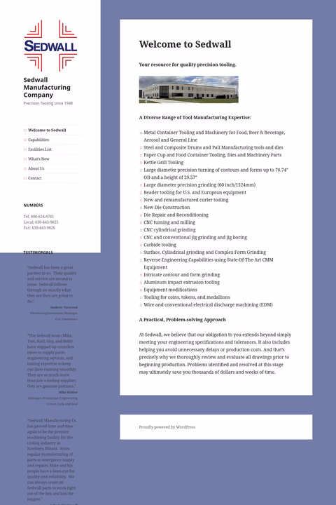 Sedwall-Manufacturing-Co Homepage 1440px