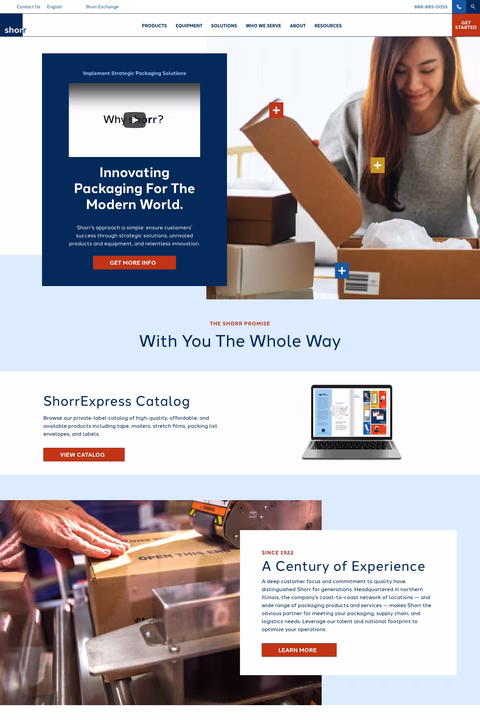 Shorr-Packaging Homepage 1440px