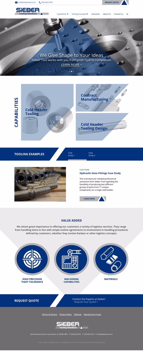 Sieber-Tool-Engineering Homepage 1440px
