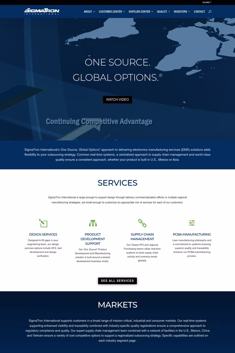 Sigmatron-International Homepage 1440px