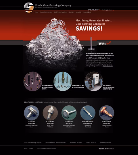 Skach-Manufacturing-Co Homepage 1440px