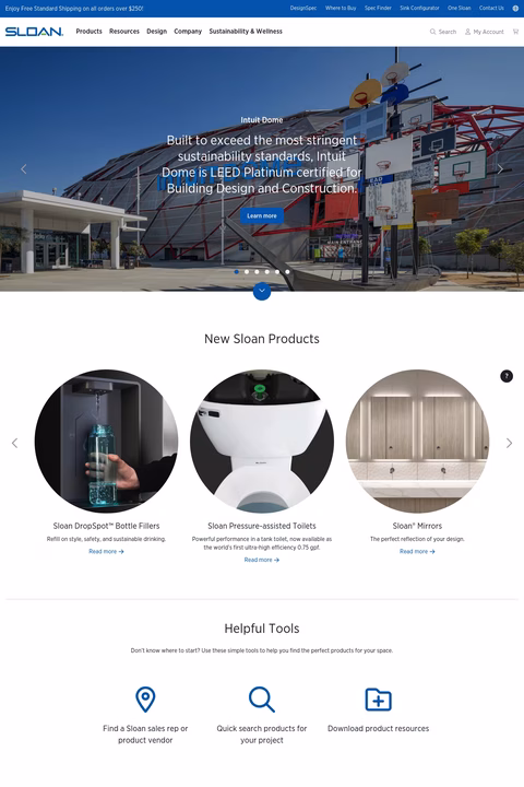 Sloan-Valve-Company Homepage 1440px