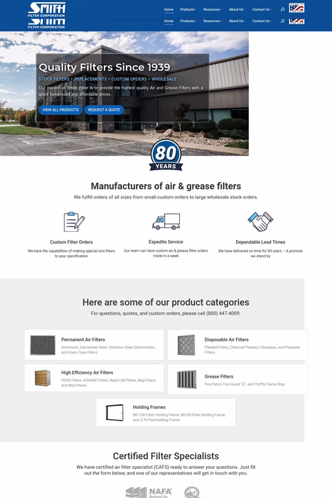 Smith-Filter Homepage 1440px