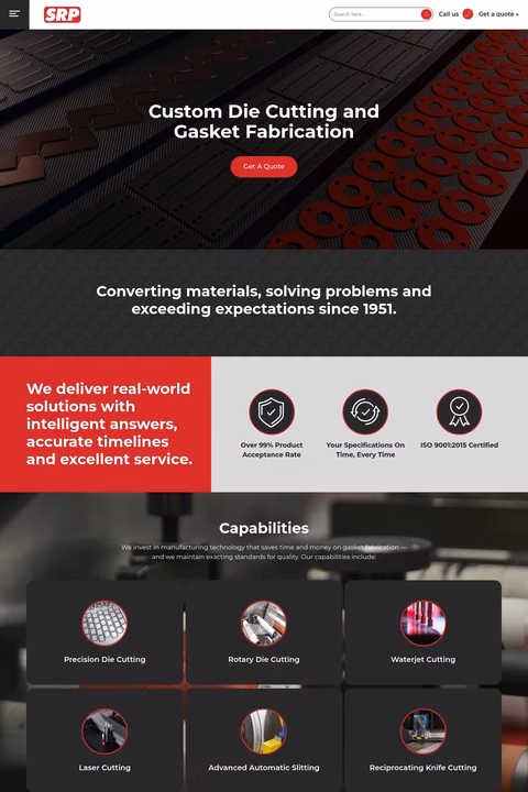 Standard-Rubber-Products-Co Homepage 1440px