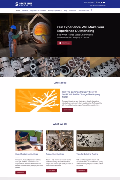 State-Line-Foundries Homepage 1440px