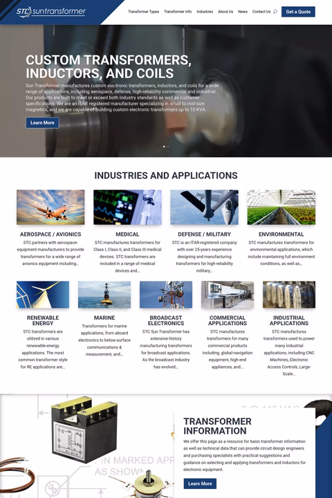 Sun-Transformer Homepage 1440px