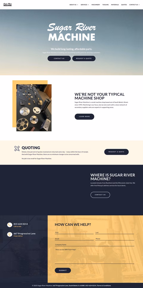 Sugar-River-Machine Homepage 1440px