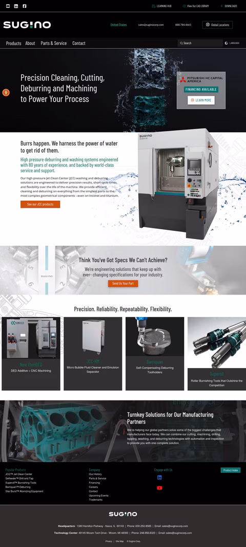 Sugino-Corporation Homepage 1440px