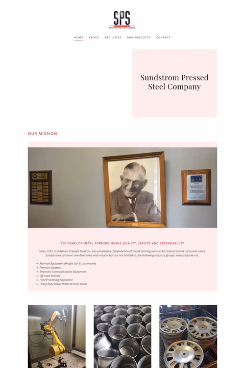 Sundstrom-Pressed-Steel Homepage 1440px
