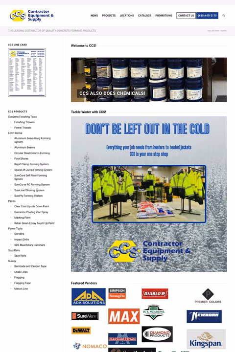 Chicago-Contractors-Supply Homepage 1440px