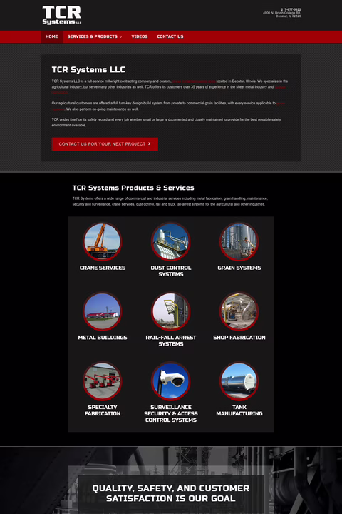 Tcr-Systems Homepage 1440px