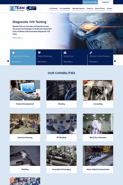 Team-Technologies Homepage 1440px