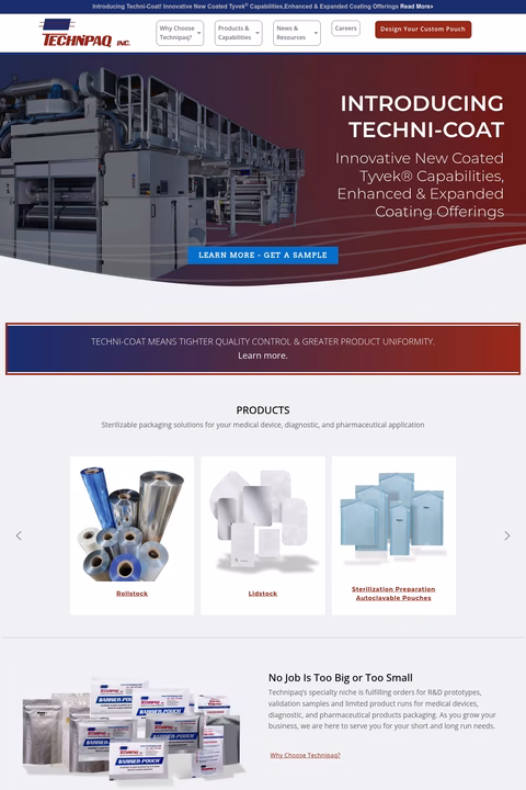 Technipaq Homepage 1440px