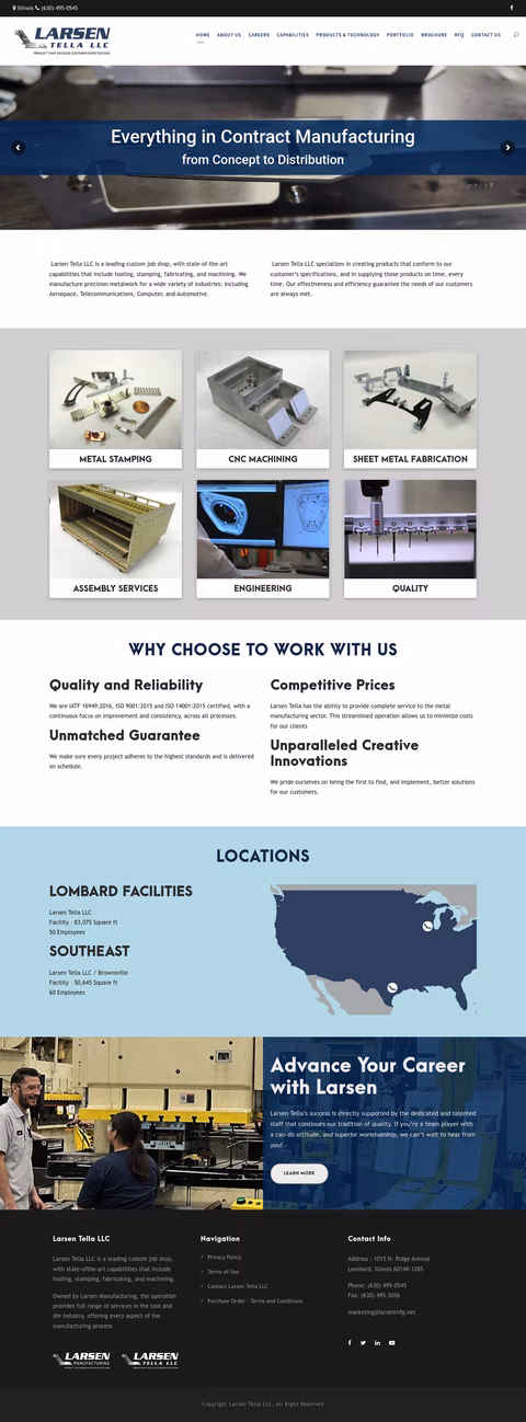 Larsen-Tella Homepage 1440px