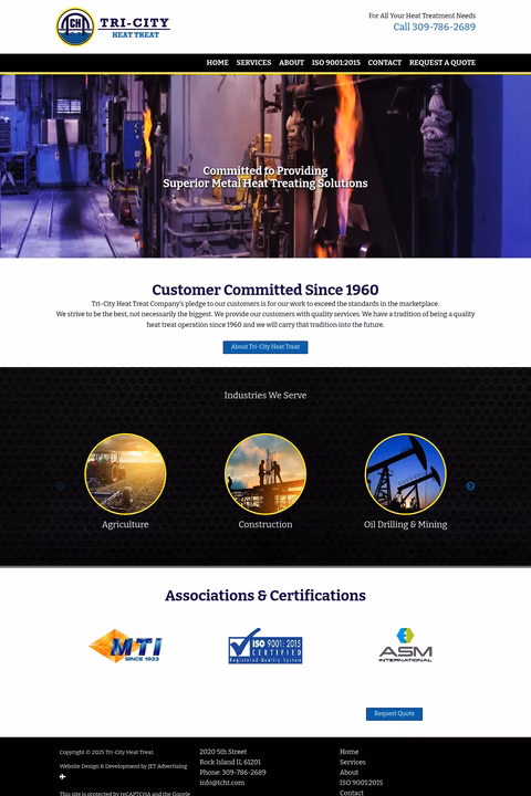 Tri-City-Heat-Treat-Company Homepage 1440px