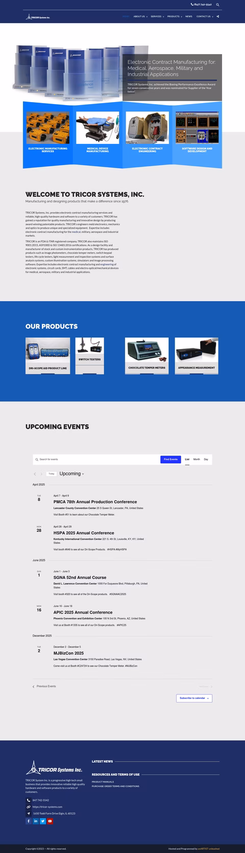 Tricor-Systems Homepage 1440px