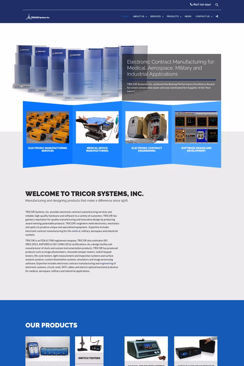 Tricor-Systems Homepage 1440px