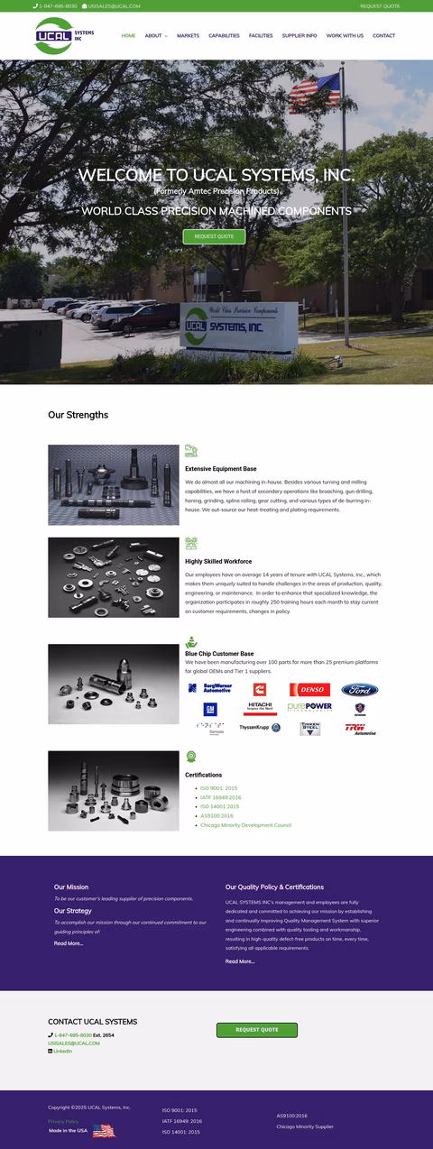 Ucal-Systems Homepage 1440px