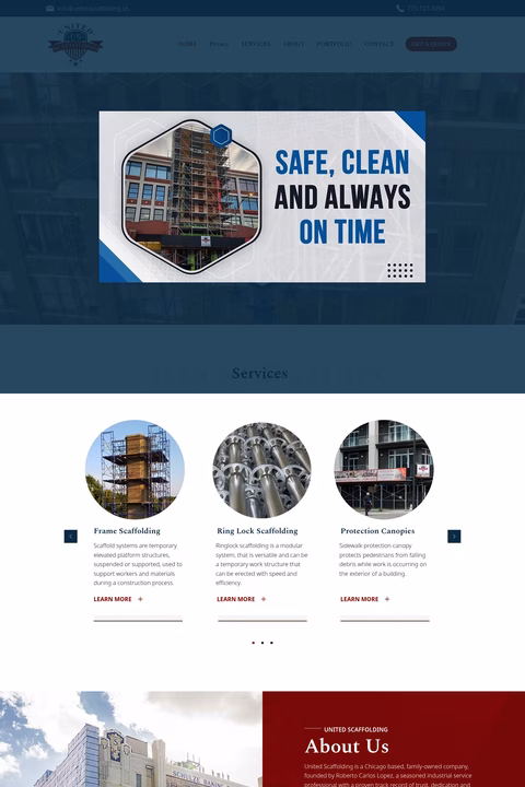 United-Scaffolding Homepage 1440px