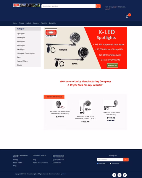 Unity-Manufacturing-Co Homepage 1440px