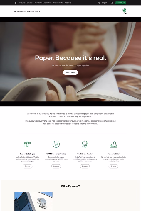 Upm Homepage 1440px