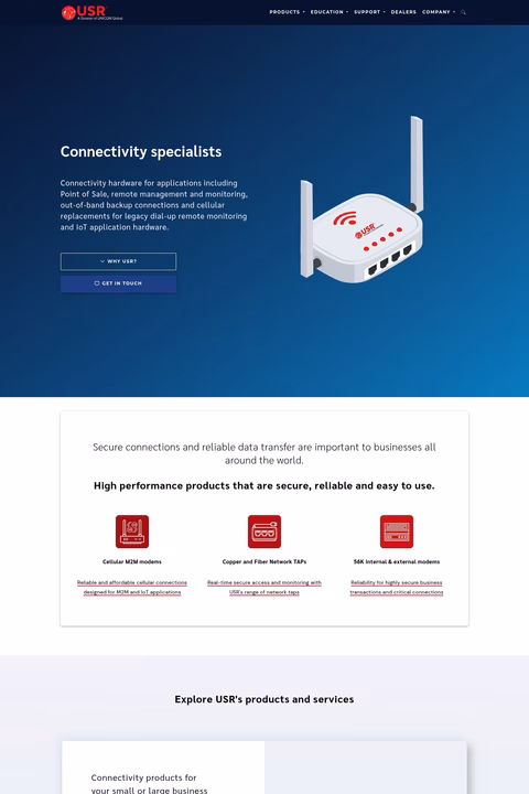 Us-Robotics Homepage 1440px