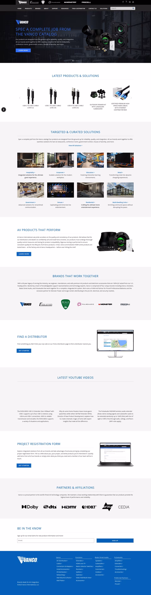 Vanco-International Homepage 1440px