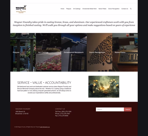 Wagner-Brass-Foundry Homepage 1440px