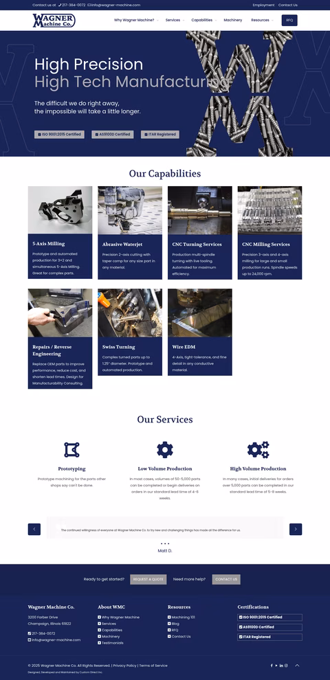 Wagner-Machine-Company Homepage 1440px