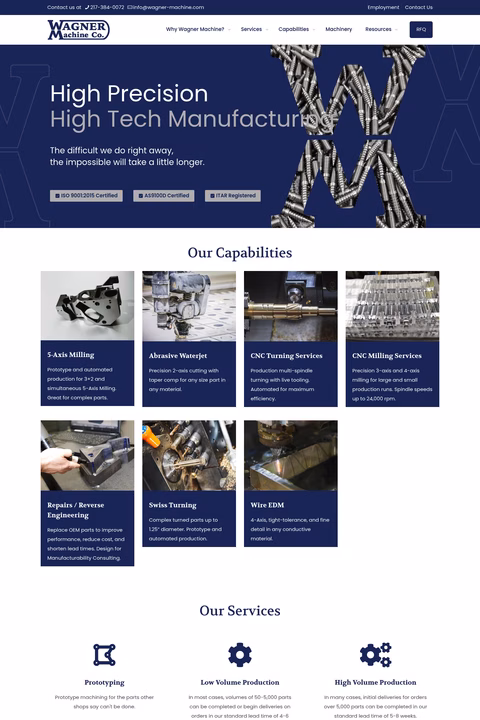 Wagner-Machine-Company Homepage 1440px