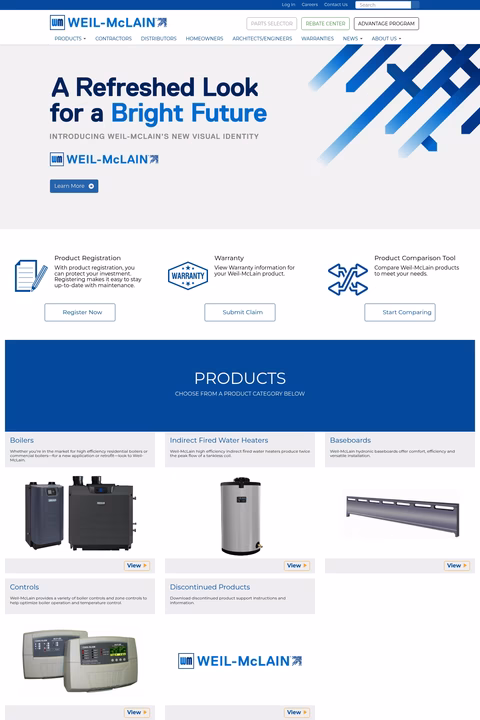 Weil-Mclain Homepage 1440px