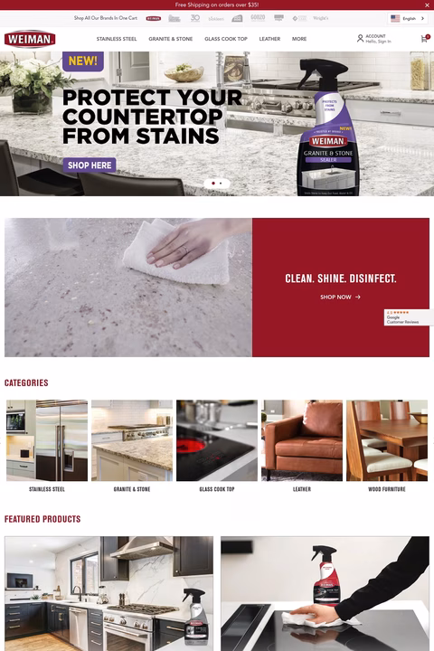 Weiman-Products Homepage 1440px
