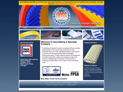 Voss-Belting-Specialty-Co Homepage 1440px