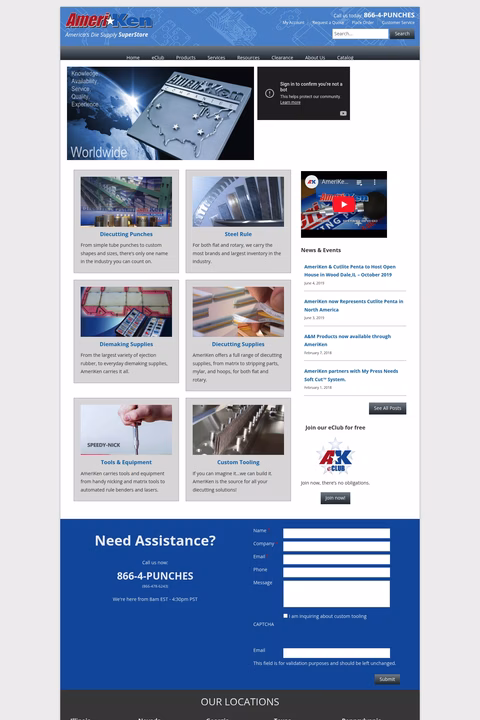 Ameriken-Corporation Homepage 1440px