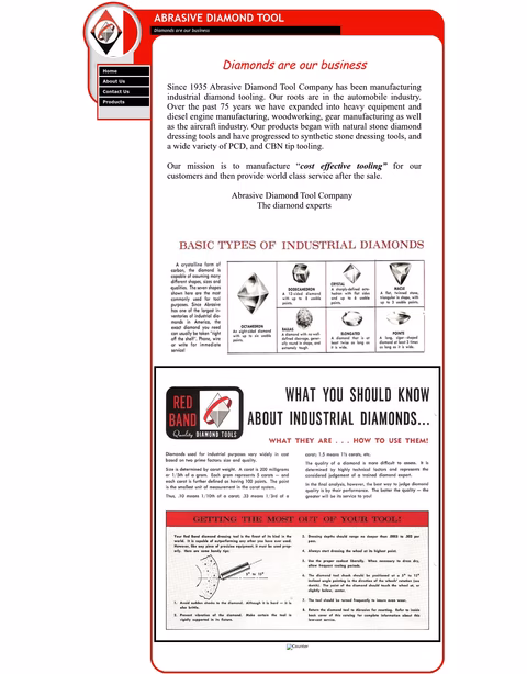 Abrasive-Diamond-Tool-Company Homepage 1440px