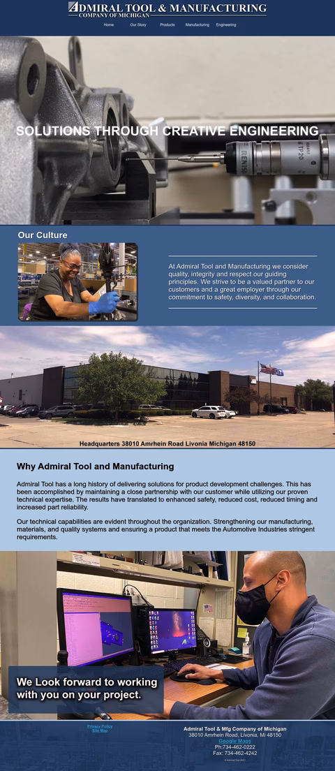 Admiral-Tool-Manufacturing-Co Homepage 1440px