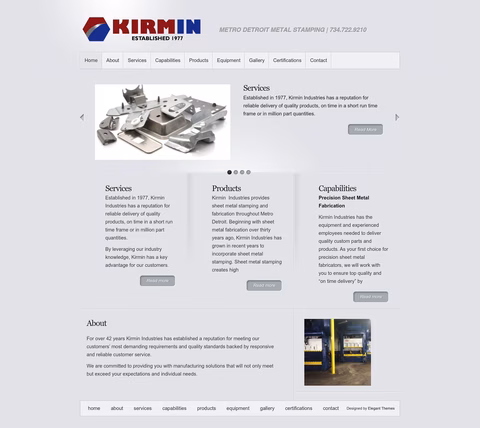 Kirmin-Industries Homepage 1440px