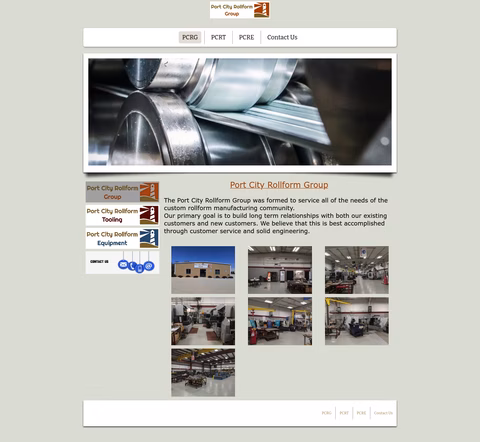 Port-City-Rollform-Group Homepage 1440px
